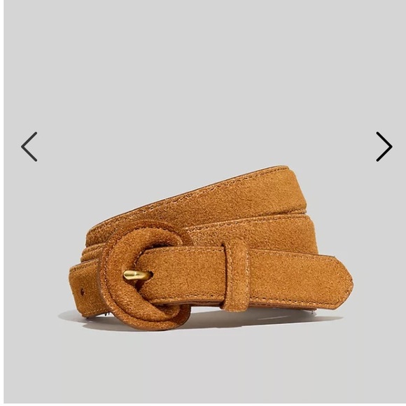 Madewell Suede Leather Belt In Timber Beam Size Large New With Tag - Picture 3 of 10